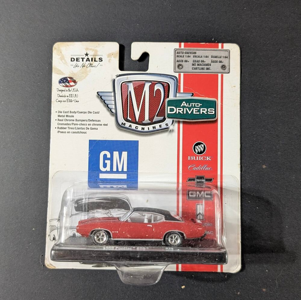 M2 Machines Auto-Drivers 1969 Pontiac GTO R02 09-07 Red 1:64